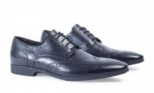 Derby en cuir noir